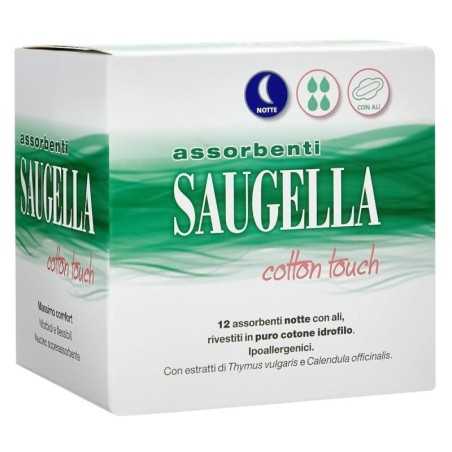 Saugella
Cotton touch
assorbenti notte con ali
confezione da 12 pezzi