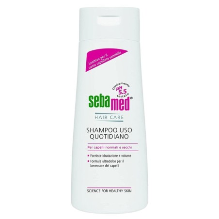 Sebamed hair care everyday shampoo 200 ml per capelli normali e secchi, lenitivo per il cuoio capelluto sensibile.