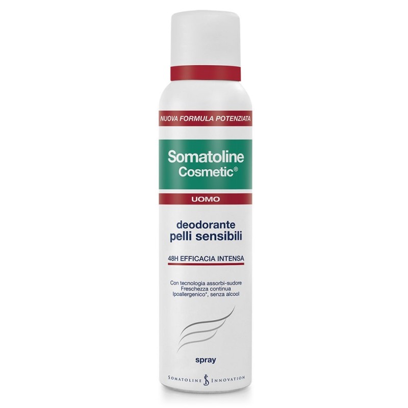 Somatoline Cosmetic
deodorante pelli sensibili
uomo
48h efficacia intensa