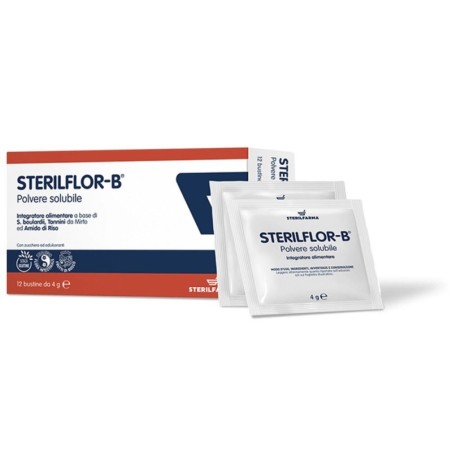 Sterilflor-B
polvere solubile
senza glutine
confezione da 12 bustine
