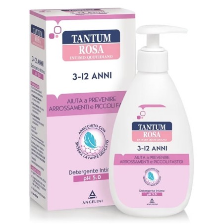 Tantum rosa
3-12 anni
Detergente intimo pH 5.0
aiuta a prevenire arrossamenti e piccoli fastidi