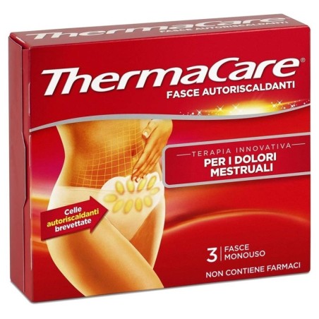 Thermacare dolori mestruali 3 pezzi Fasce autoriscaldanti, terapia innovativa (celle autoriscaldanti brevettate)