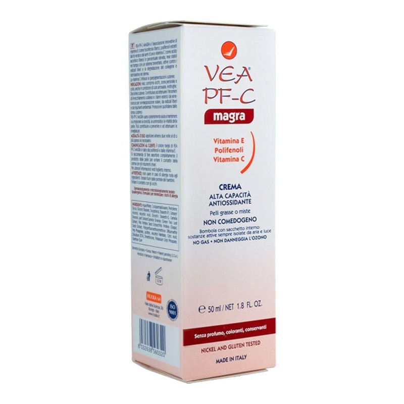 Vea
PF-C magra
crema antiossidante
per pelli grasse o miste
bomboletta spray da 50 ml