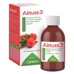 Airtuss 3
Integratore alimentare con acerola, piantaggine, timo, altea e miele di acacia bio
con vitamina C e zinco