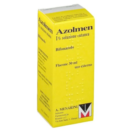 Azolmen
1% soluzione cutanea
bifonazolo
uso esterno
flacone da 30 ml