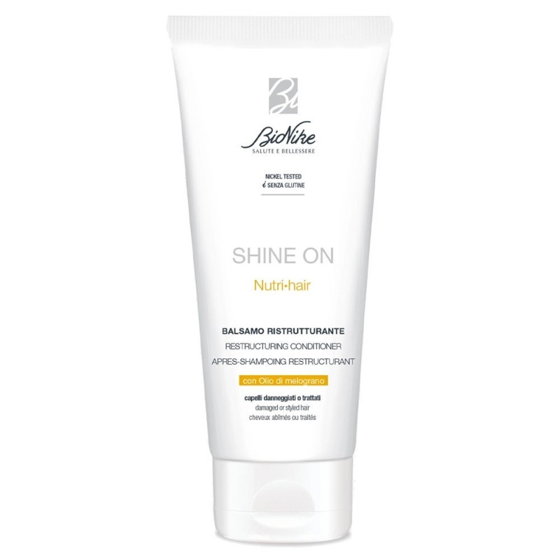 BioNike
shine on
nutri hair
balsamo ristrutturante
con olio di melograno