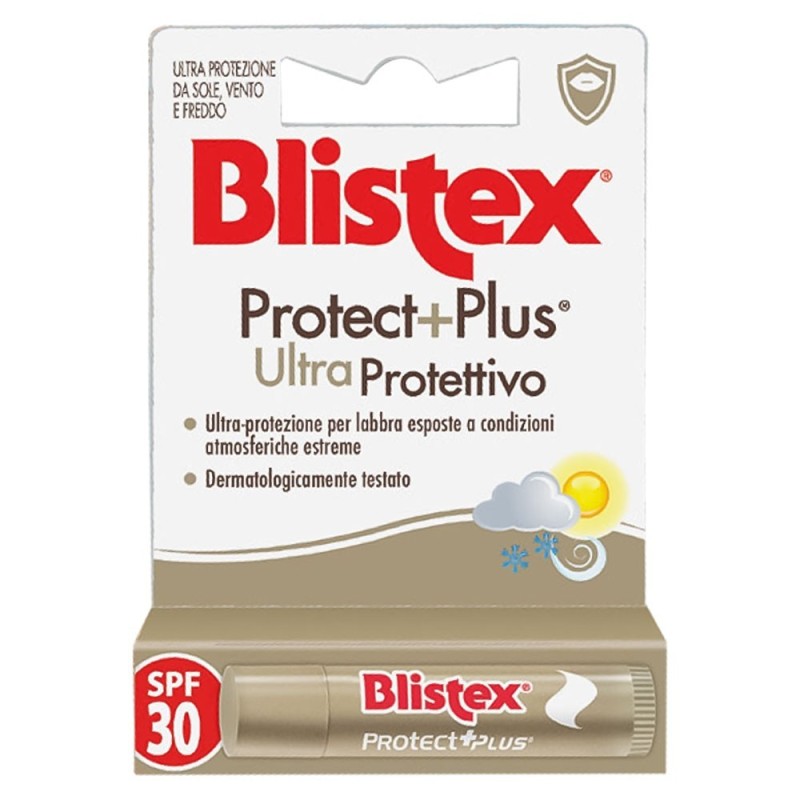Blistex
protect plus
ultra protettivo
Ultra-protezione per le labbra esposte