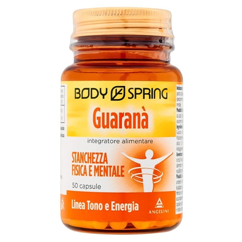 Body Spring
Guaranà
stanchezza fisica e mentale
barattolo da 50 capsule