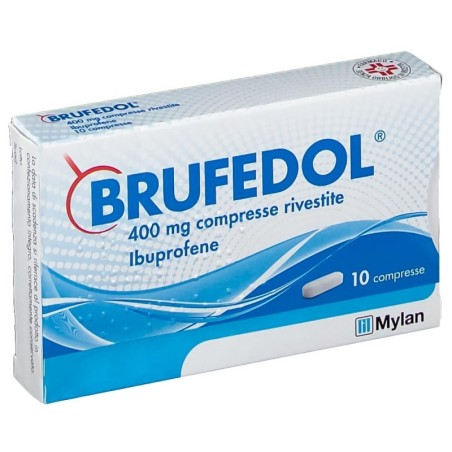 Brufedol
400 mg compresse rivestite
ibuprofene
scatola da 10 compresse