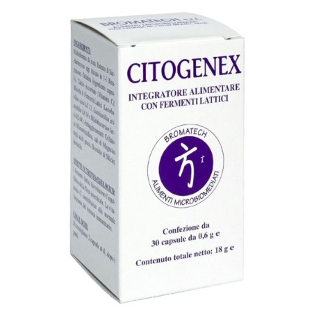 Citogenex
Integratore alimentare con fermenti lattici
barattolo da 30 capsule