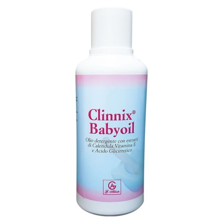 Clinnix
babyoil
Olio detergente con estratti di calendula, vitamina E e acido Glicirretico
