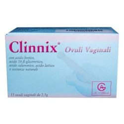 Clinnix
ovuli vaginali
confezione 15 ovuli vaginali da 2,5 g