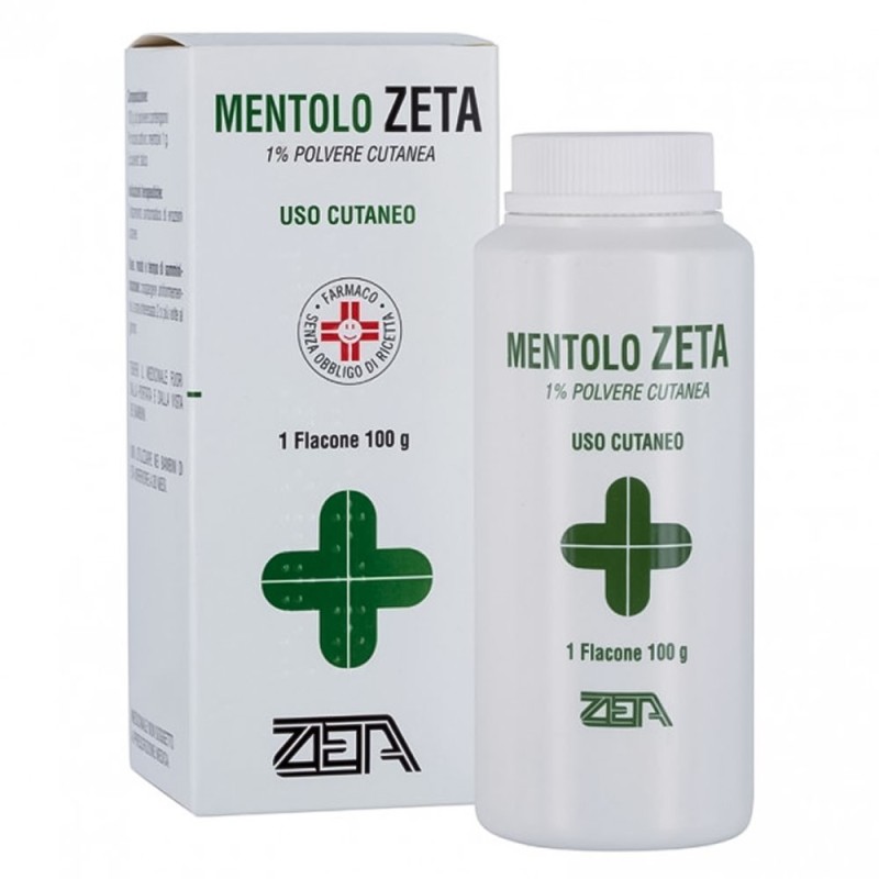 Zeta
Mentolo
1% polvere cutanea
medicinale equivalente
uso cutaneo