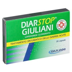 Giuliani
Diarstop
trattamento sintomatico delle diarree acute
loperamide cloridrato
scatola da 20 capsule