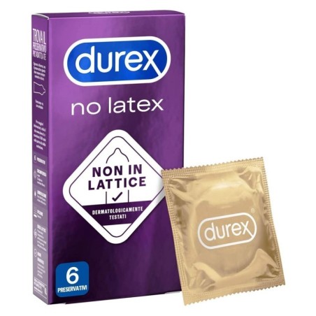 Durex
no latex
non in lattice
Preservativi
dermatologicamente testati
astuccio da 6 pezzi