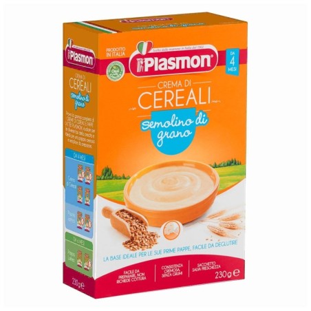 Plasmon
Crema di cereali
semolino di grano
4 mesi+
Confezione da 230 g