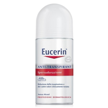 Eucerin
anti-traspirant
ipersudorazione
48h - riduzione della traspirazione dei cattivi odori, clinicamente testata