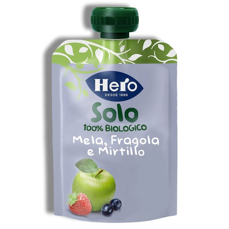 Hero
solo
frutta frullata 100% biologico
mela, fragola e mirtillo