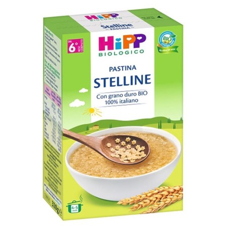 Hipp biologico
pastina
stelline
con grano duro BIO 100% italiano