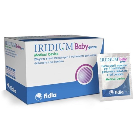 Iridium baby
garze oculari
per il trattamento perioculare dell'adulto e del bambino
confezione da 28 garze sterili monouso