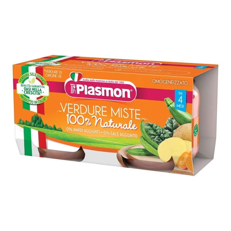 Plasmon Omogeneizzato Verdure Miste 100% naturale