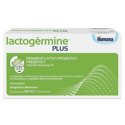 Humana
Lactogèrmine plus
Fermenti lattici probiotici - prebiotici