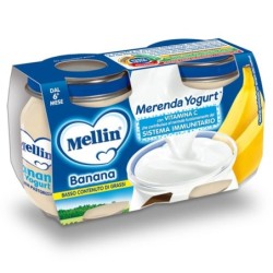 Mellin
merenda yogurt
banana
con vitamina C che contribuisce al normale funzionamento del sistema immunitario.