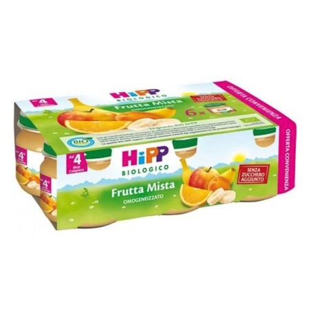 Hipp
Biologico
Omogeneizzato
Frutta Mista, senza zucchero aggiunto
4 mese+