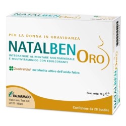 Natalben oro
per la donna in gravidanza
Integratore alimentare multiminerale e multivitaminico