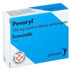 Pevaryl
150 mg ovuli vaginali a rilascio prolungato
econazolo
scatola da 2 ovuli