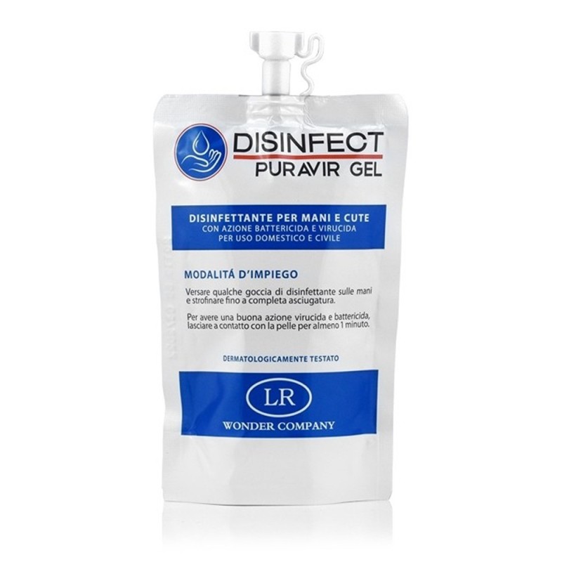 Disinfect
puravir gel
disinfettante per mani e cute
con azione battericida e virucida