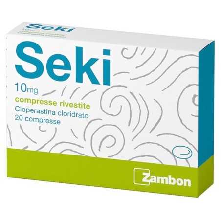 Seki
10 mg compresse rivestite
cloperastina cloridrato
scatola da 20 compresse rivestite