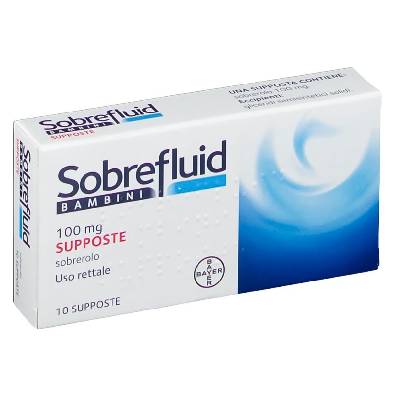 Sobrefluid enfants 100 mg 10 suppositoires