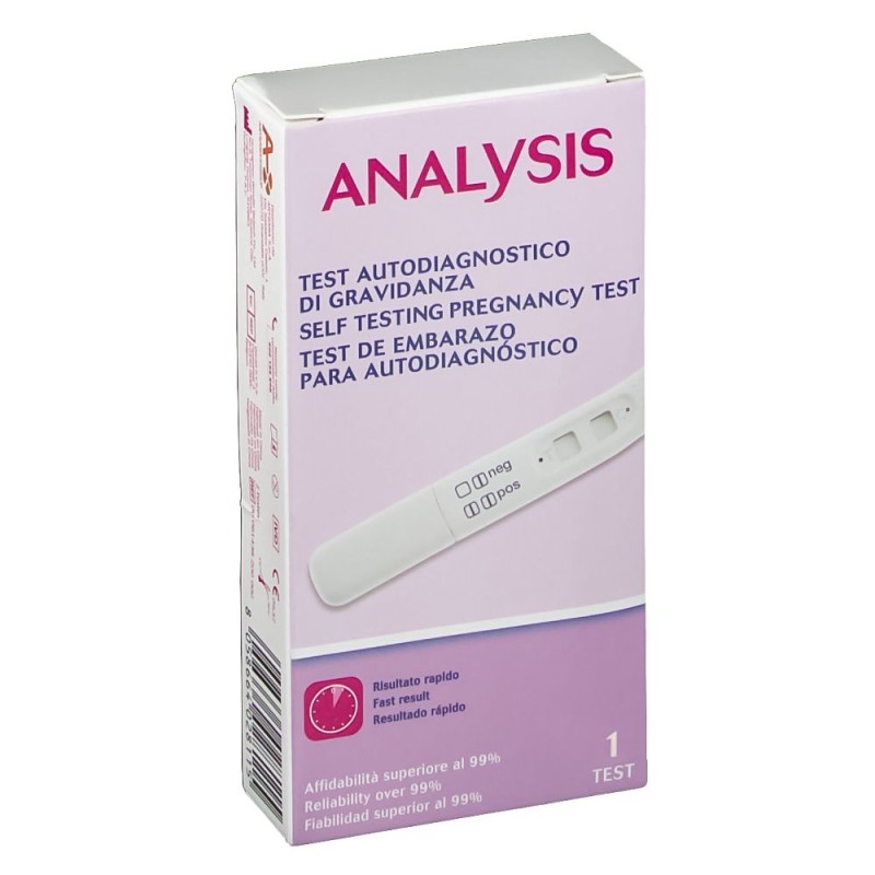 Analysis
Test autodiagnostico di gravidanza
risultato rapido
affidabilità superiore al 99%
