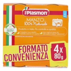 Plasmon
Omogeneizzato
Manzo
100% naturale
4 mesi+
Confezione 4 vasetti da 80 g