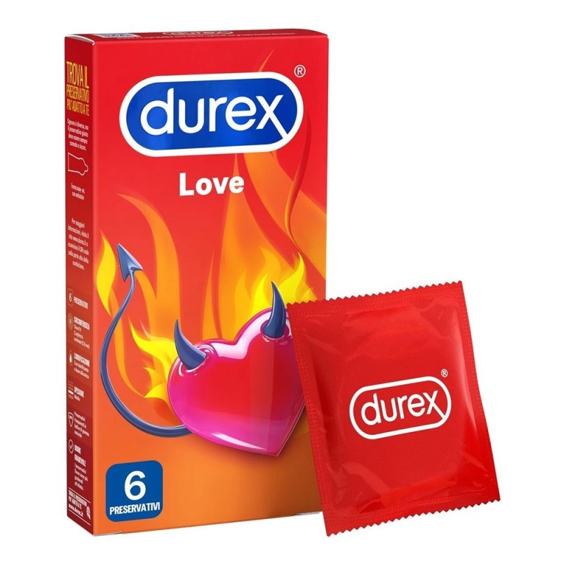 Durex
Love
Profilattici
Astuccio da 6 pezzi
