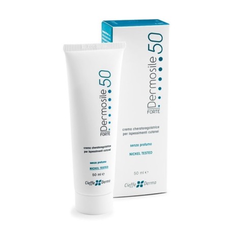 Dermosile 50
Forte
crema cheratoregolatrice per ispessimenti cutanei
senza profumo • nickel tested
tubo da 50 ml