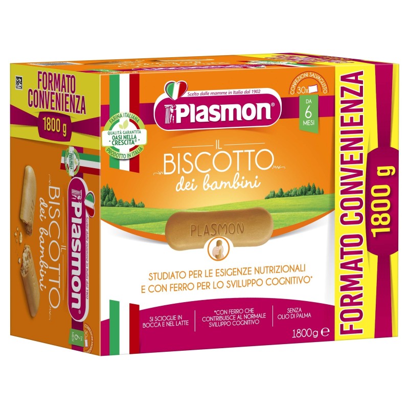 Plasmon
il biscotto dei bambini
studiato per le esigenze nutrizionali e con ferro per lo sviluppo cognitivo