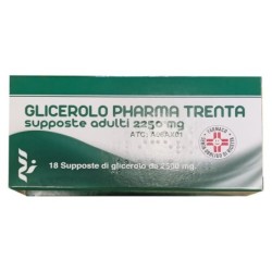 Supposte di glicerolo
2250 mg per adulti
scatola da 18 supposte