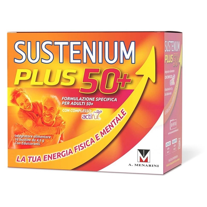 Sustenium
Plus 50+
la tua energia fisica e mentale
formulazione specifica per adulti 50+