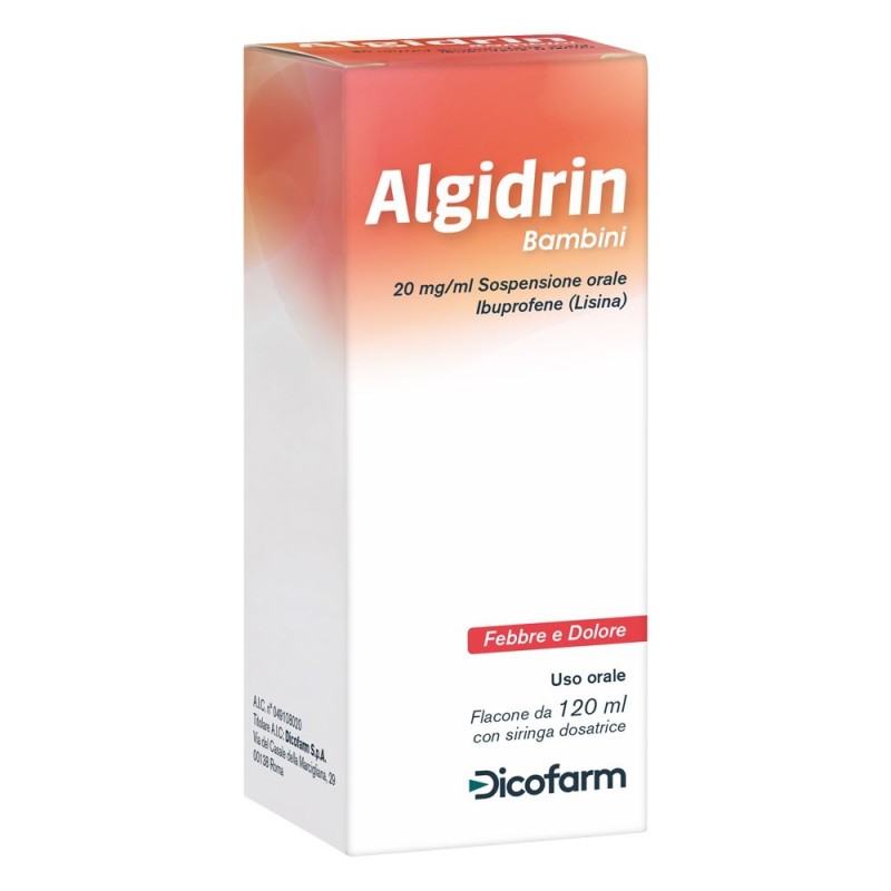 Algidrin
Bambini
febbre e dolore
20 mg/ml sospensione orale