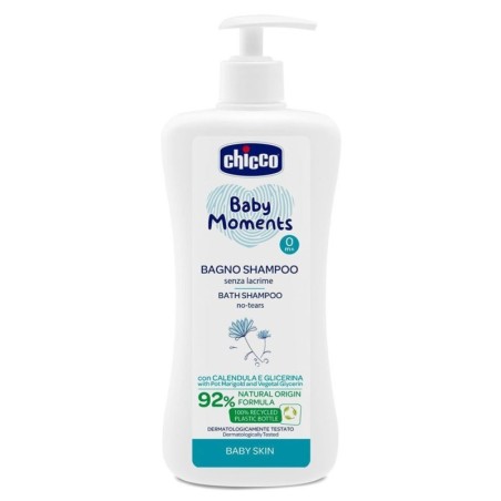 Chicco
Baby moments
bagno shampoo
senza lacrime
con calendula e glicerina | dermatologicamente testato
flacone da 200 ml