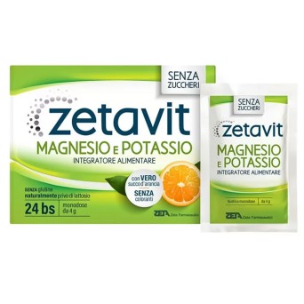 Zetavit magnesio y potasio sin azúcar 24 sobres + Botella de agua