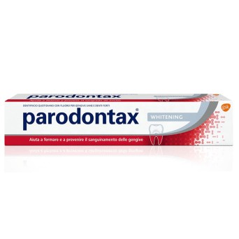 Parodontax
Whitening
Dentifricio
Aiuta a proteggere le gengive che sanguinano
Tubo da 75 ml