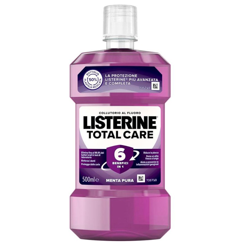 Listerine
Total Care
Collutorio al fluoro
6 benefici in 1
menta pura