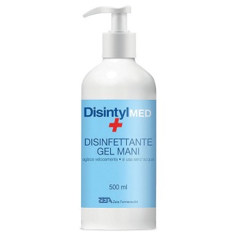 Disintyl med
disinfettante gel mani
agisce velocemente
si usa senz'acqua
flacone con dispenser 500 ml