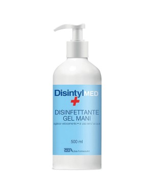 Disintyl med
disinfettante gel mani
agisce velocemente
si usa senz'acqua
flacone con dispenser 500 ml