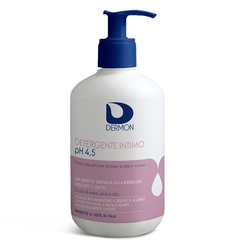 Dermon
detergente intimo
pH 4.5
adatto alle principali tipologie di pelle e mucose