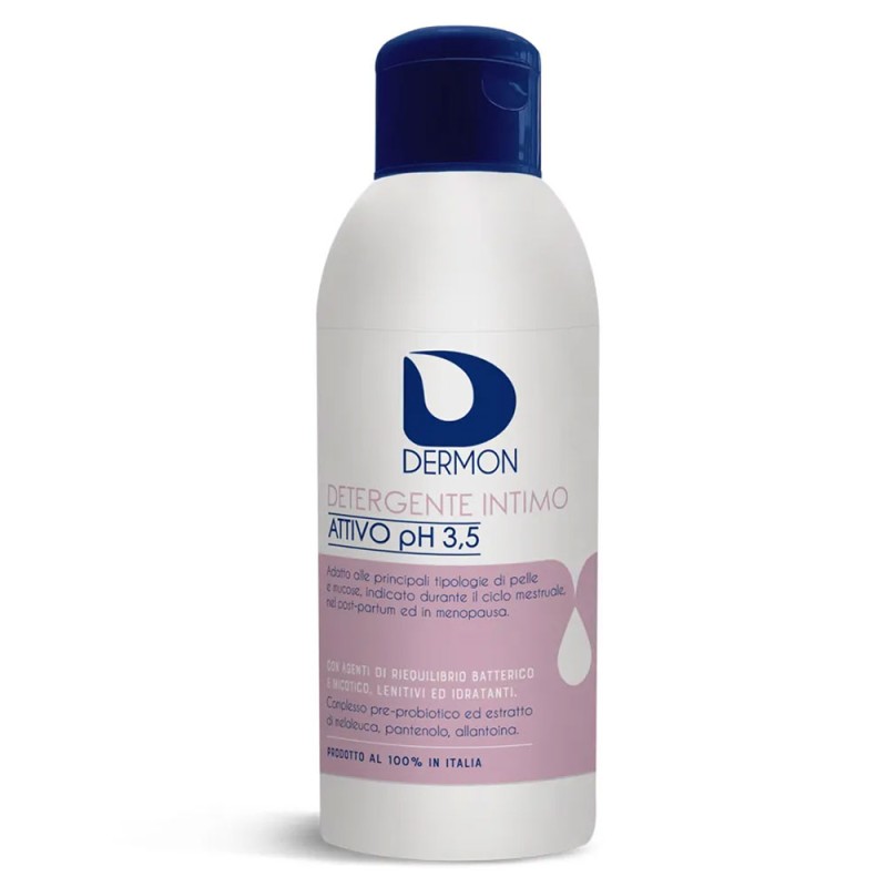 Dermon
detergente intimo
attivo pH 3,5
Adatto alle principali tipologie di pelle e mucose