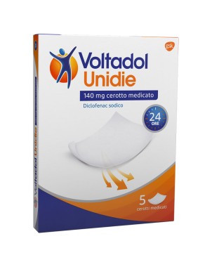 Voltadol
Unidie
140 mg cerotto medicato
diclofenac sodico
24 ore
confezione da 5 cerotti medicati